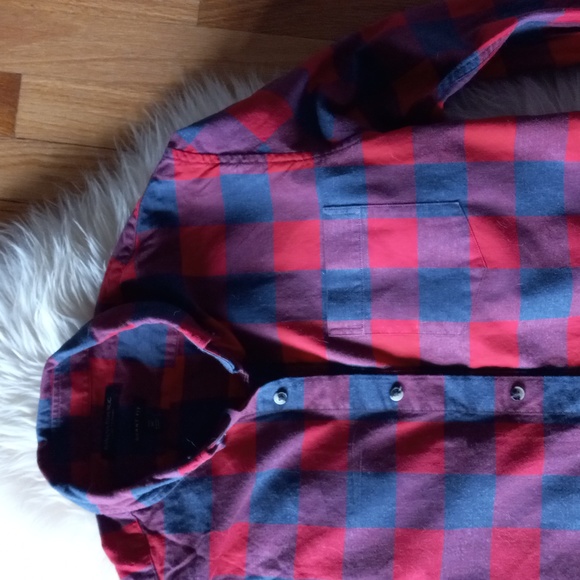 Banana Republic Other - Banana Republic Grant Slim-Fit Luxe Flannel Plaid Shirt sz M Tall